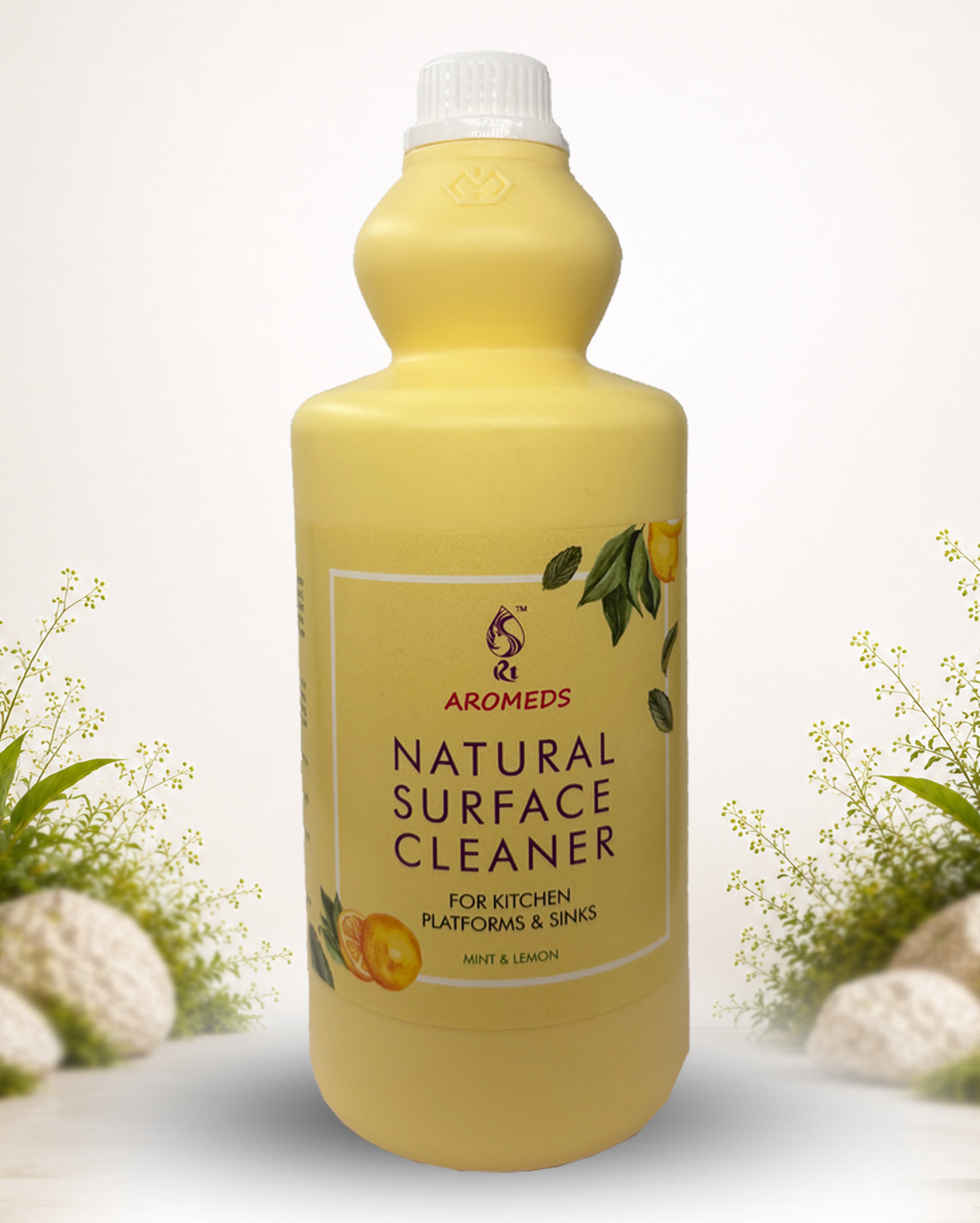 Aromeds natural floor cleaner with Mint and Lemon 1L x 2 bottles