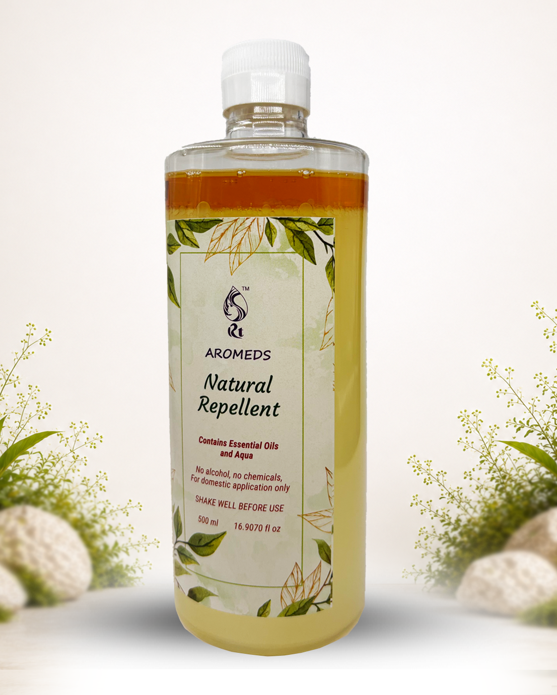 Aromeds Natural Repellent for Mosquitoes and All Insects -500 Ml (Pack Of 2)