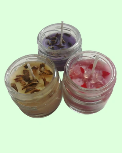 Aromatic Glass Candles - Pack Of 3
